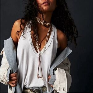 Free People x We The Free Karri Swing Tank Top in White Brand New